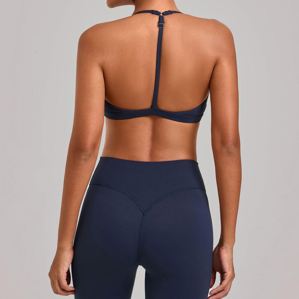 Verstellbarer Yoga-BH mit Kreuzträgern und Hohlrücken-Design für Fitness & Laufen
