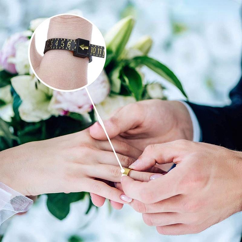 1PC Ring Sizer Measuring Set Reusable Finger Size Gauge Measure Tool US/EU Rings Size Tools