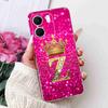 For Oppo A5x 4G CPH2725 Case Fashion Flower Crown Soft Silicone TPU Cover For Oppo A5X A5x 5G 6.67" Letter A-Z Phone Shell Capa