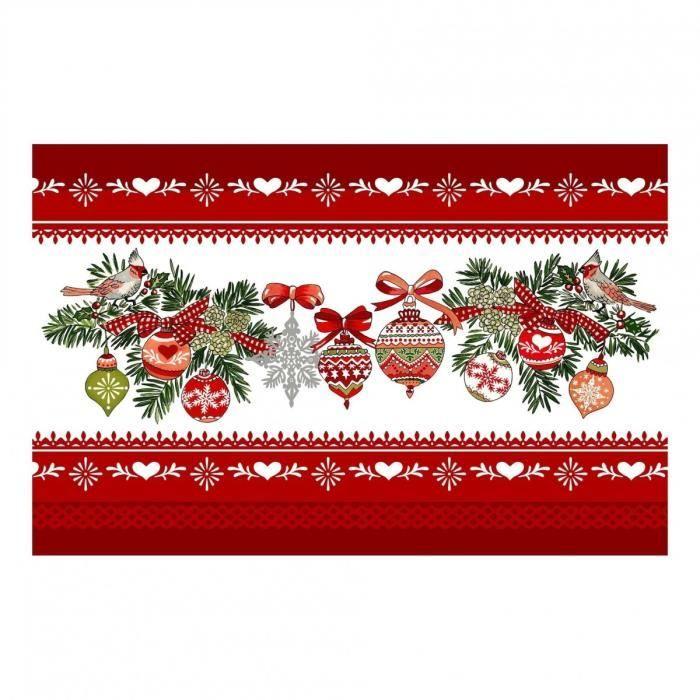 Set De Table - Epiphanie - Opaque - Rouge - 28.5 X 44 Cm - Lavable