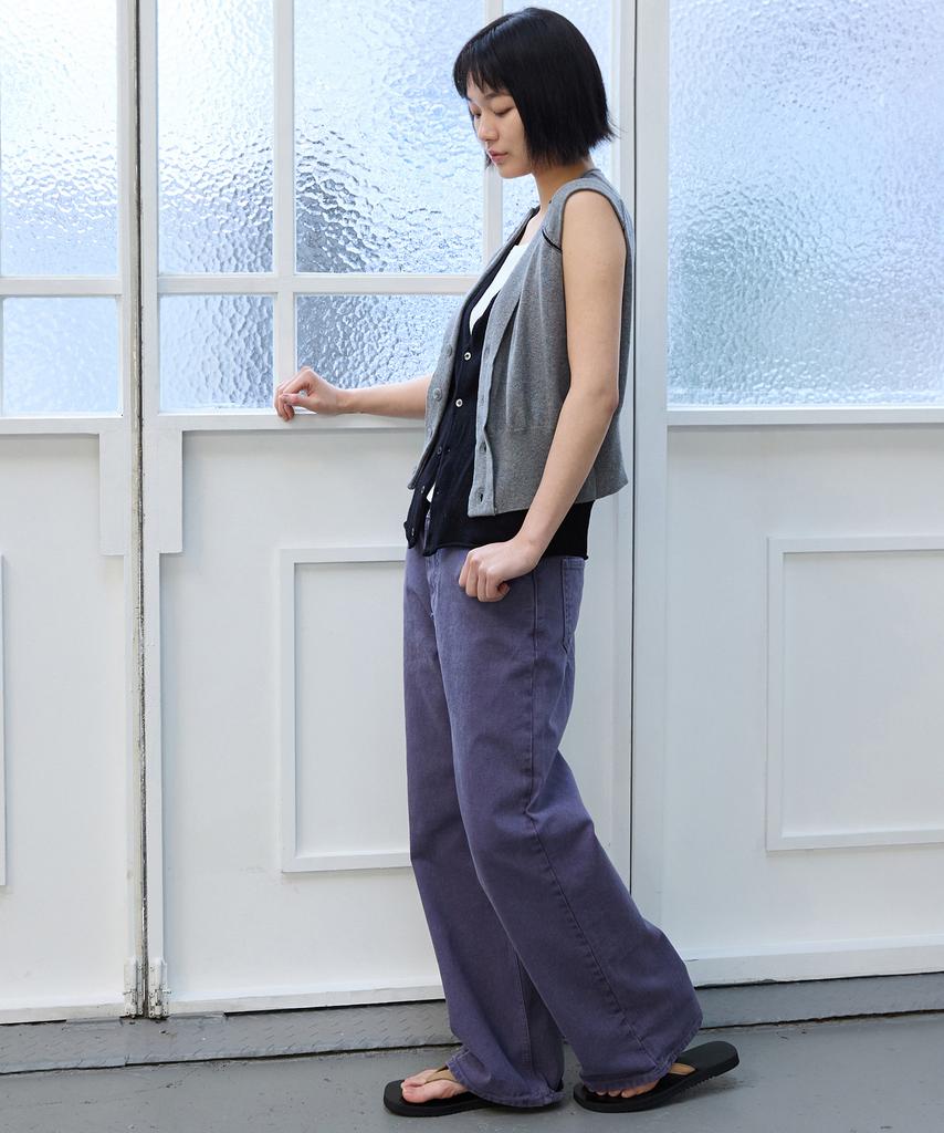 Peullabijeum Layered Knit Vest - Gray
