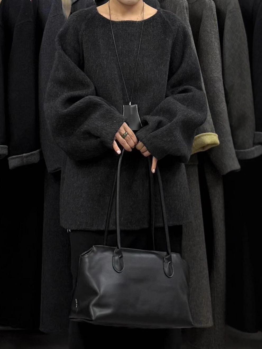 

2025 Women s Double-Sided Wool Fleece Coat – Korean Minimalist Style, Three-Dimensional Cut for Autumn & Winter Medium (60-75 kg)