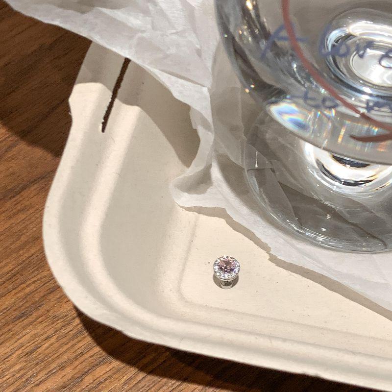 

Dudu Couple Flash Medical Titanium Steel Female Earring Bone Nail Pink 316L medical titanium steel single pack