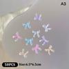 50Pcs Ice Transparent Color Bowknots Resin Nail Art Decorations 3D Mini Cute Bows Nail Charms For Diy Nails Accessories