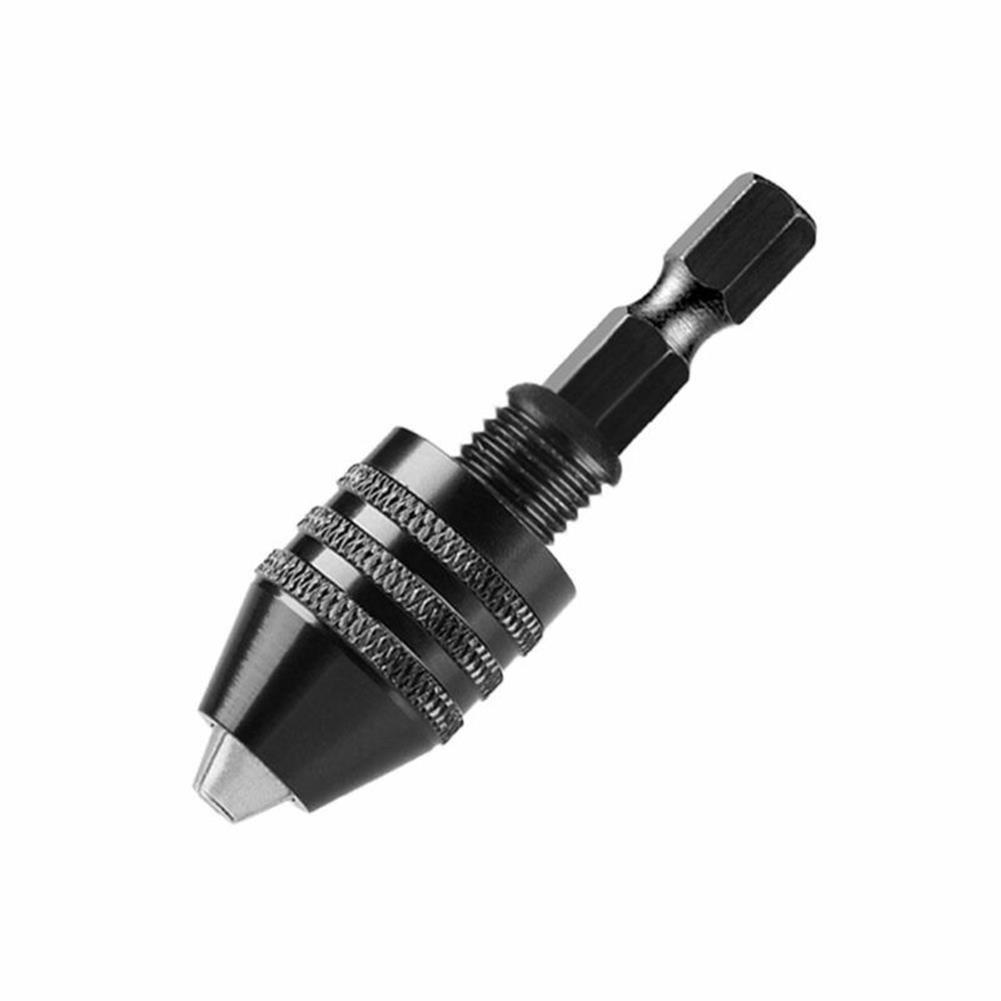 Drill Chuck Keyless Screwdriver Impact Driver Adaptor Electric Micro Motor Clamp Mini Chuck Fixture Hex Shank Drill Bits Adapter Tire Chucks 1
