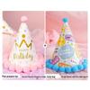 Creative Cartoon Pompom Birthday Hat for Selfies - For Adults & Babies