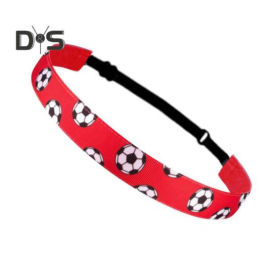 

Футбольная повязка на голову, нескользящая спортивная повязка для волос для футбола, баскетбола, футбола, эластичная повязка на голову для девочек, для занятий спортом на открытом воздухе красный