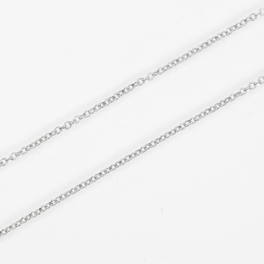 TIFFANY&Co. Open Heart Necklace Silver925/Pink Sapphire 3.5g Women Used