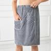 Quick-Dry Absorbent Bath Towel Wrap with Secure Buckle and Pocket for Gym, Spa, Sauna, and Shower