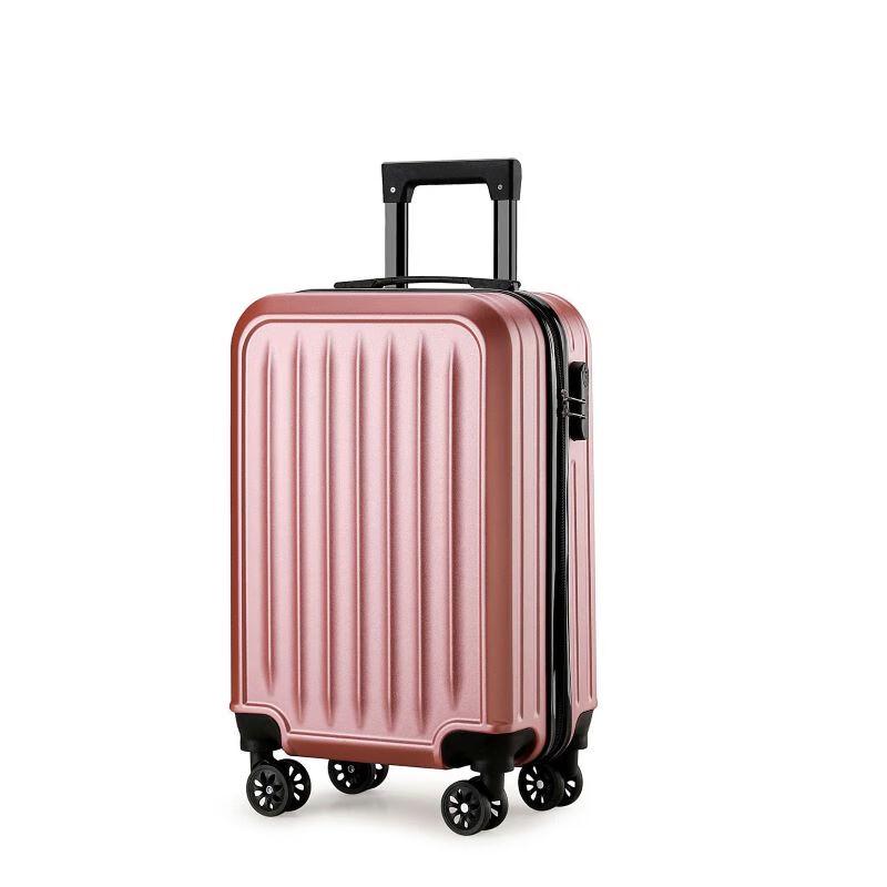 OEING Rose Gold 20-inch Carry-on Spinner Suitcase