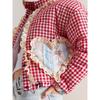 Women Lovely Loose Heart Patterned Parkas Winter Long Sleeve Quilted Cotton Padded Jacket Coat Female Cute Outerwear