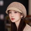 Autumn and Winter Knitted Beret Female Painter Hat Cold and Warm Cap