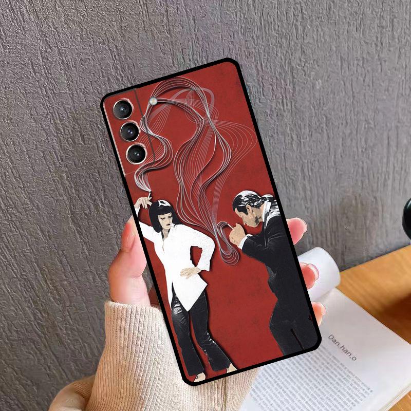 Pulp Fiction Movie Poster Phone Case For Samsung Galaxy S25 S26 Ultra S20 S21 S22 S23 S24 S10 Plus S24 FE S25 FE Cover