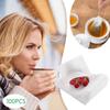 YFFSFDC Disposable Tea Bags, 100-Count, Drawstring Non-Woven Tea Bags for Black Tea, Green Tea, Barley Tea, and Coffee Filters (8cm X 12cm)