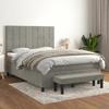 Maison Exclusive - Rete a doghe per letto e materasso Grigio chiaro 140x190cm Velluto