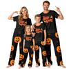 Family Matching Halloween Print T-Shirt and Shorts Pajama Set for Parents and Kids