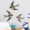 Wooden Beach Wall Art Vintage Sea Turtle Duck Bird Wall Decor Rustic Farmhouse Coastal Ocean Hanging Ornament for Living Room Bedroom