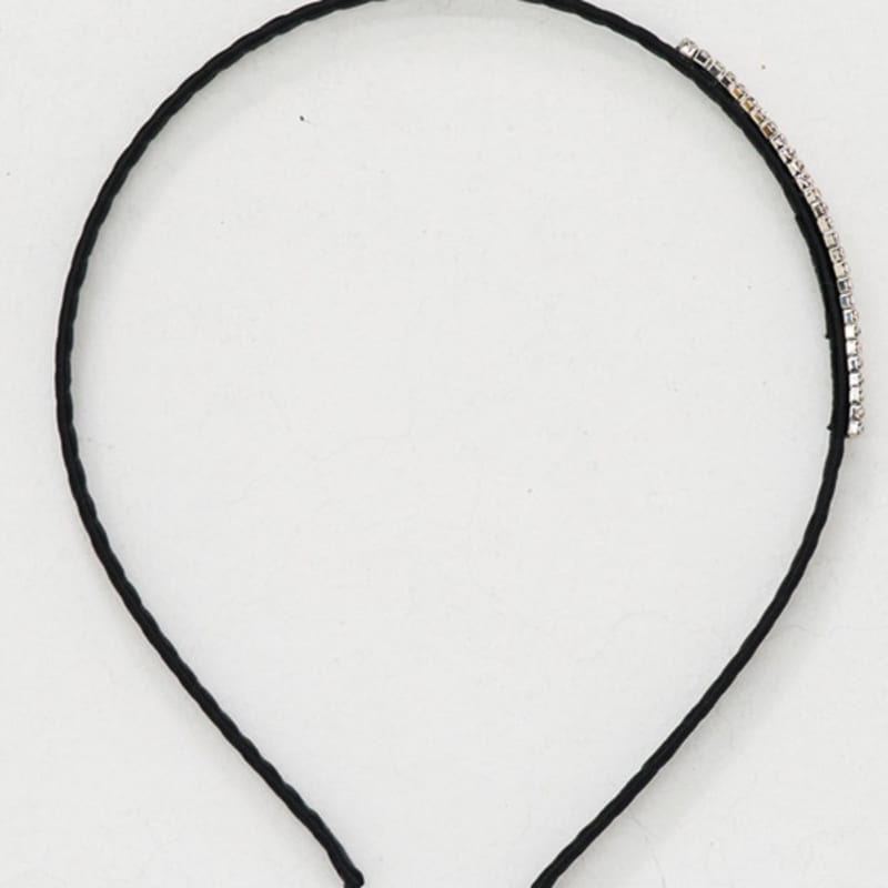 SORRY TOO MUCH LOVE Quadratisches Silbernes Schmuck-Haarband_Schwarz