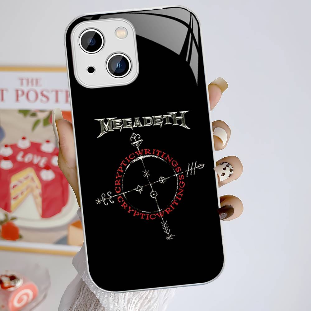 Music Band M-Megadeth Tempered Glass For Iphone 14 13 12 11 Pro Mini XS MAX 14Plus X XS XR Cover