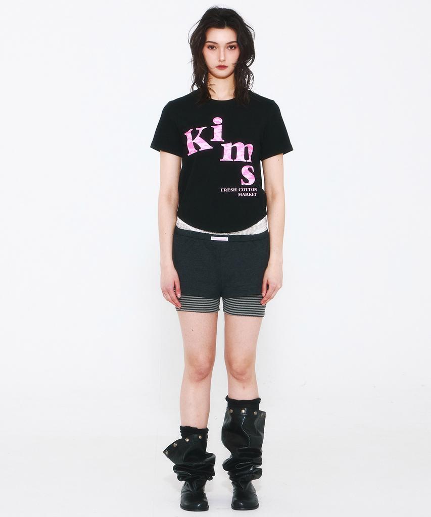 Kimseupeulesikoteunmakes Mesh Alpha Camo T-Shirt Black
