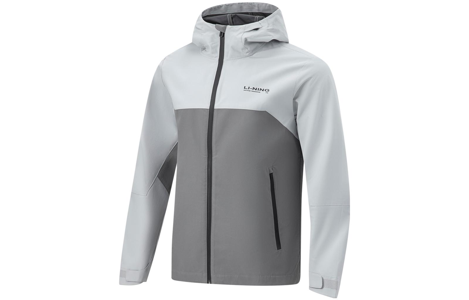 Li Ning Lotus Leaf Trench Coat Men s Mechanical Gray AFDU839-3 XL