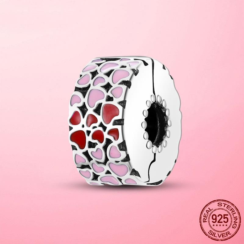 Verschlussclip 925 Silber Sicherheitskette Clip Charms Stern Perlen Stopper passend für Original Dora Armband Original DIY Schmuck