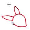 10 Pieces Ear Headband Flashing Lighting Hairband Feather Decorative Headwear Adult Unisex Battery Operated Cosplay Dancing