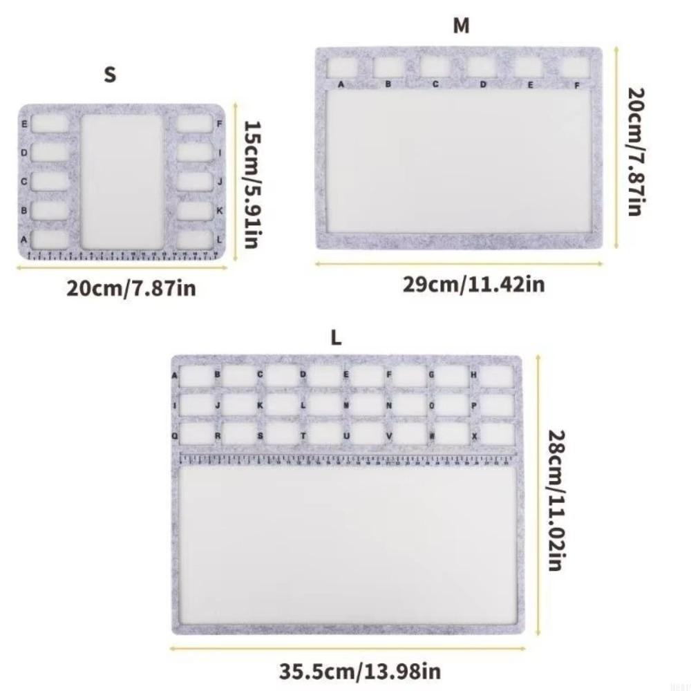High Quality Felt Felt Beading Tray Felt Surfaces Alphabetic Scale Beading Mat Measurement Markings Nonslip Bead Pad Art Crafts