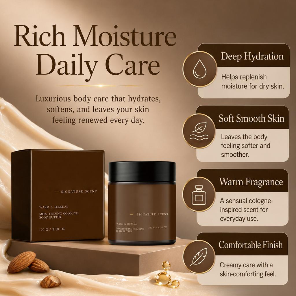 Scented Body Lotion with Sandalwood And, Long-Lasting Non-Greasy Fast Absorbing Moisturizer, 3.5 Oz