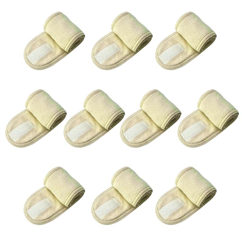 

Set of 10pcs Nonslip Hairband Multi Purpose Bandeau for Washing Face Makeup Spa and Fitness Feature Double Layer