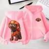 Spring Kids Coat PAW Patrol Children's Zipper-style Hooded Sweatshirt for Boys Girls' Casual Top Casual Shirt with Cartoon Print