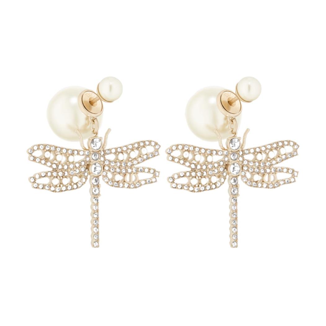 

Dior Hollow CD Signature Metal Earrings Women earrings Gold E3262WOMCY F,Gold