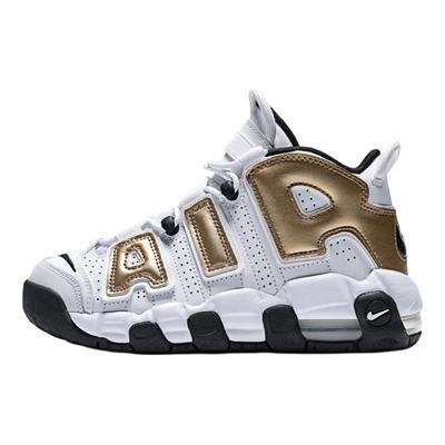 Air More Uptempo Comfortable Soft High-Top Kids Basketball Shoes Unisex Basketball Shoes White Platinum IO7601-171