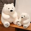 Plysj isbjørndukke lubben søt kosedyrleketøy jente Plysjryggsekk Kjærestegave isbjørnleketøy for barn