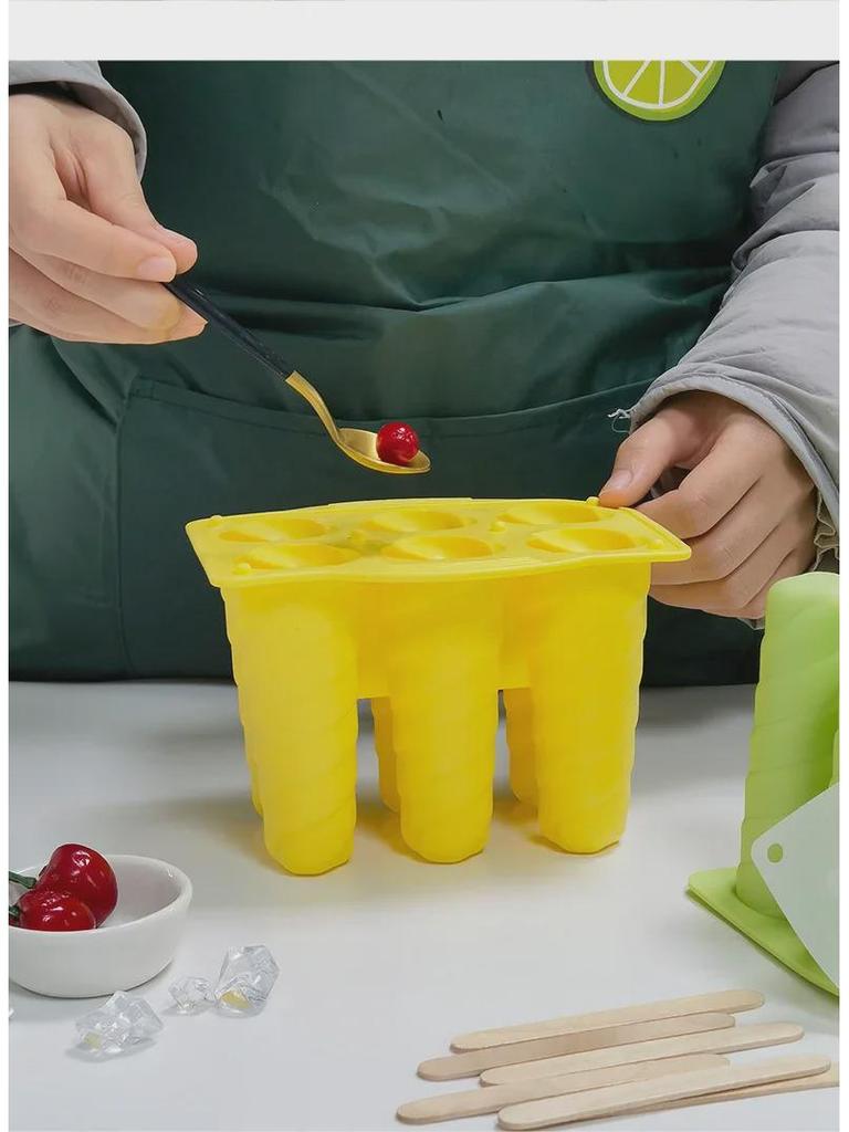 Sanxin 6-Spiral-Silikonform für selbstgemachtes Eis am Stiel