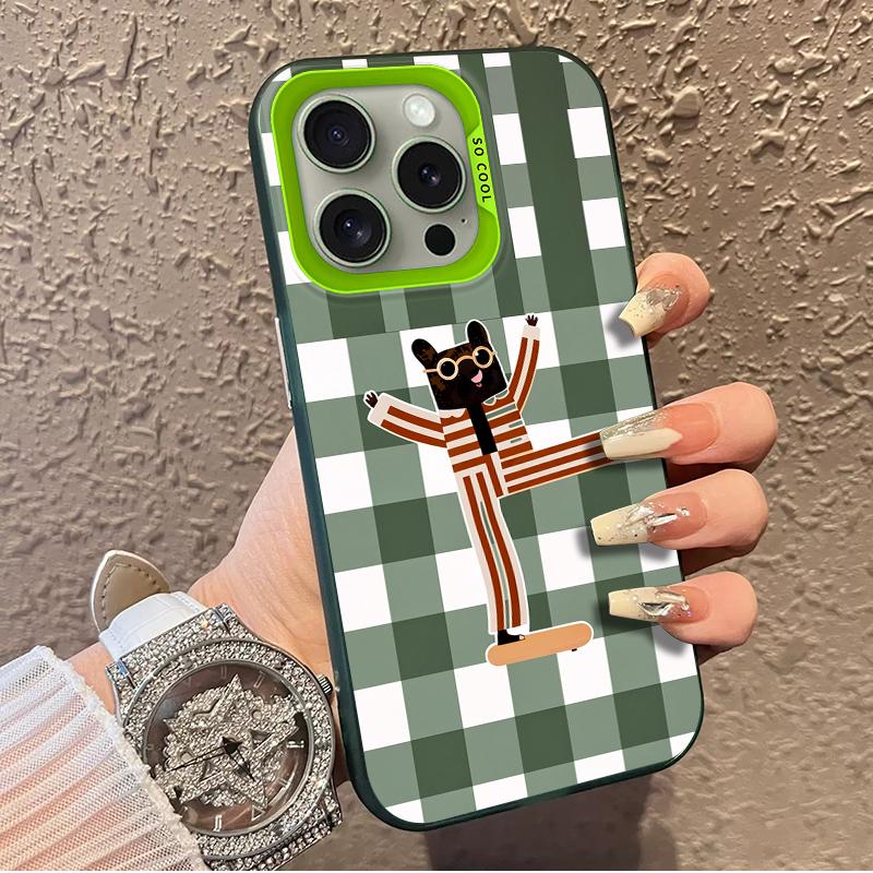 Cute Lazy Lying Gray Cat Hard Frosted Case for iPhone 17 Air 16 E 15 14 Plus 13 12 Mini 11 Pro Max Acrylic Sheet Silicone Cover