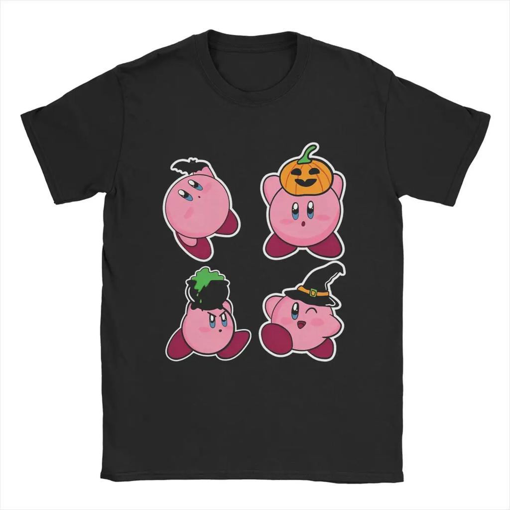 Kirbys Cartoon Game T-Shirts for  Womens Funny  Tee Shirt Crewneck Short Sleeve T Shirts New Arrival Tops