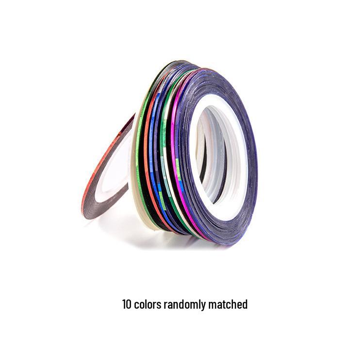 Gold & Silber Laserfaden 1mm Nail Art Sticker - Metalldraht Seiden Nageldekorationswerkzeuge