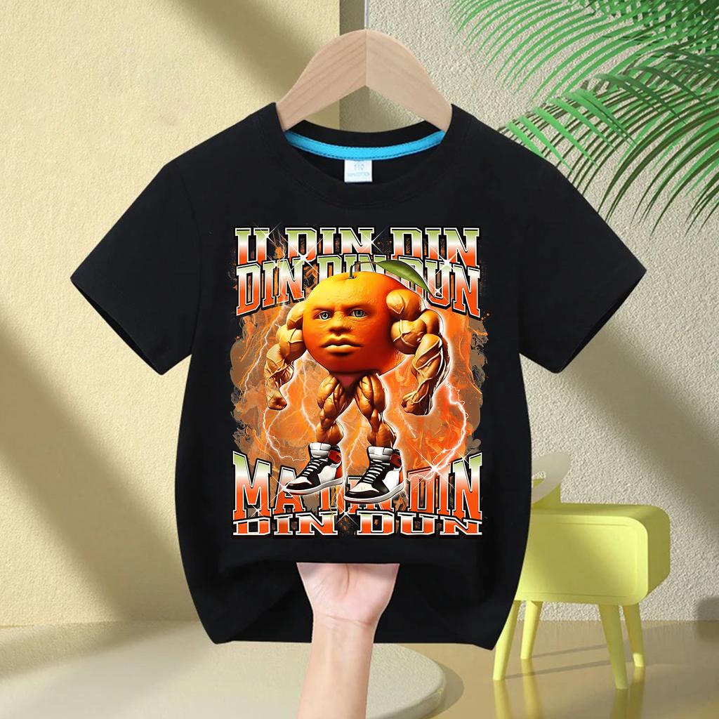2025 Kids Clothes Funny Italian Brainrot T Shirt Cartoon Graphics Casual Vintage Boys Girls Short Sleeve Top Children's Clothing
