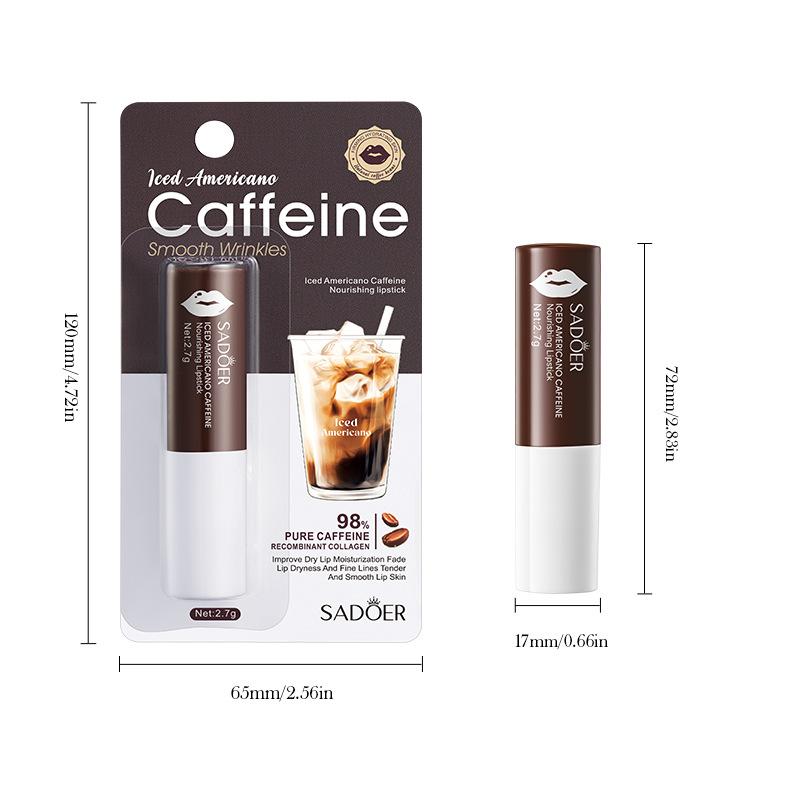 Eis Amerikanischer Koffein Nährender Lippenstift SADOER Anti-Trockenheitsriss Feuchtigkeitsspendender Lippenstift