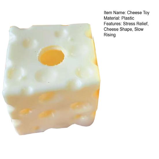 Cheese Ball Crust Squeeze Toy Stress Relief Cheese Cube Fidget Toy Simulated Cheese Sensory Toy Stress Ball Hand Exercise