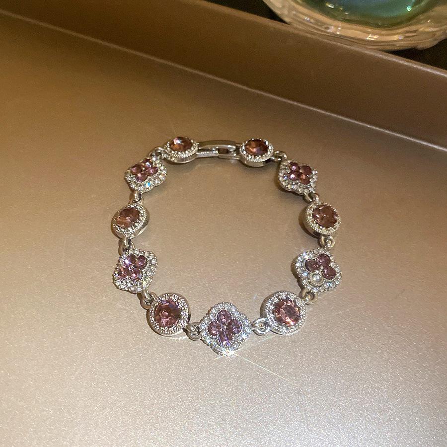 Blue Star Zirconia Hexagonal Flower Bracelet - Stylish, Versatile, and Luxurious Wrist Jewelry for Women