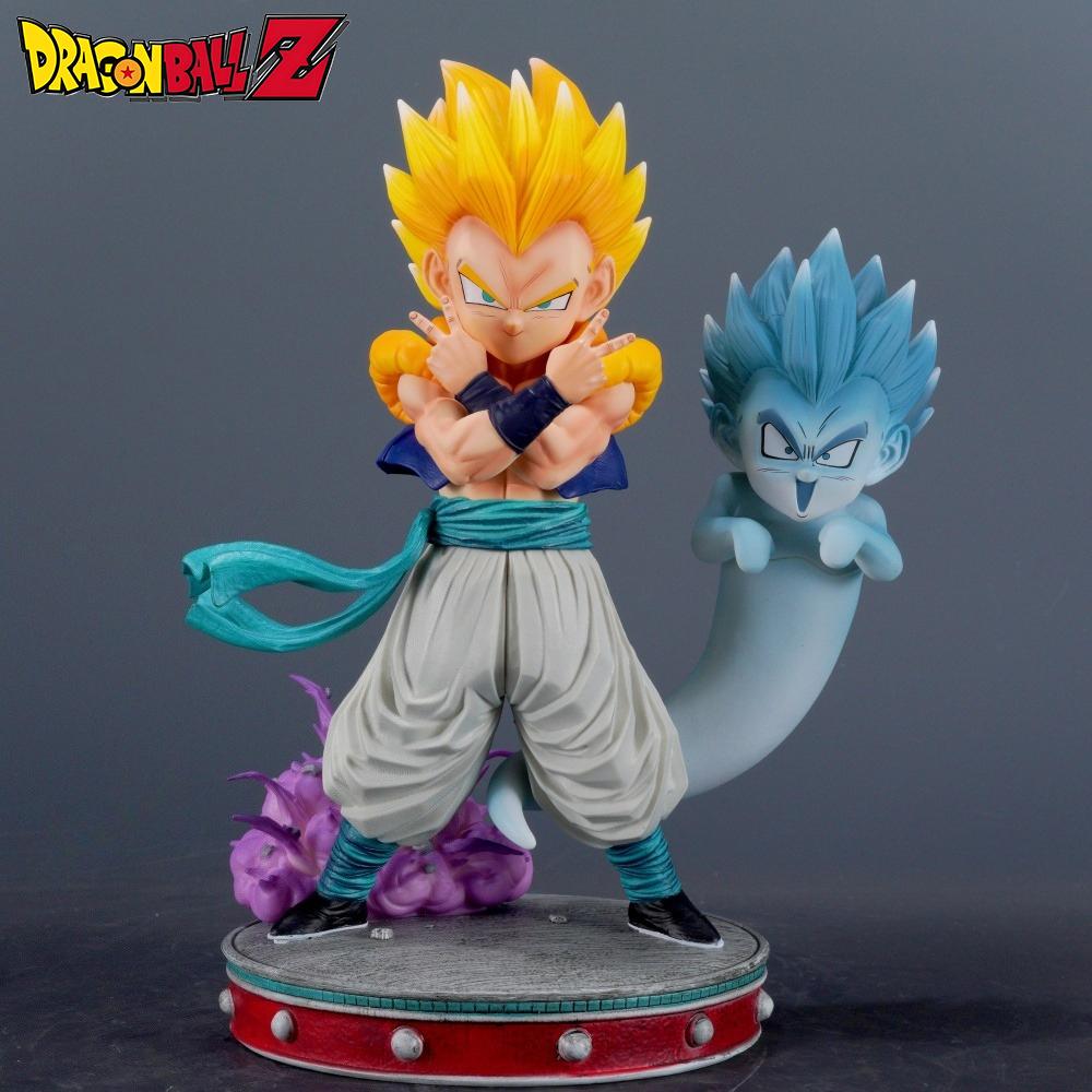 

24cm/9.45in Anime Dragon Ball Figure Gotenks Action Figures Pvc Statue Desktop Ornamen Collection Model Toys Gifts Round Sensory Compression Bouncy