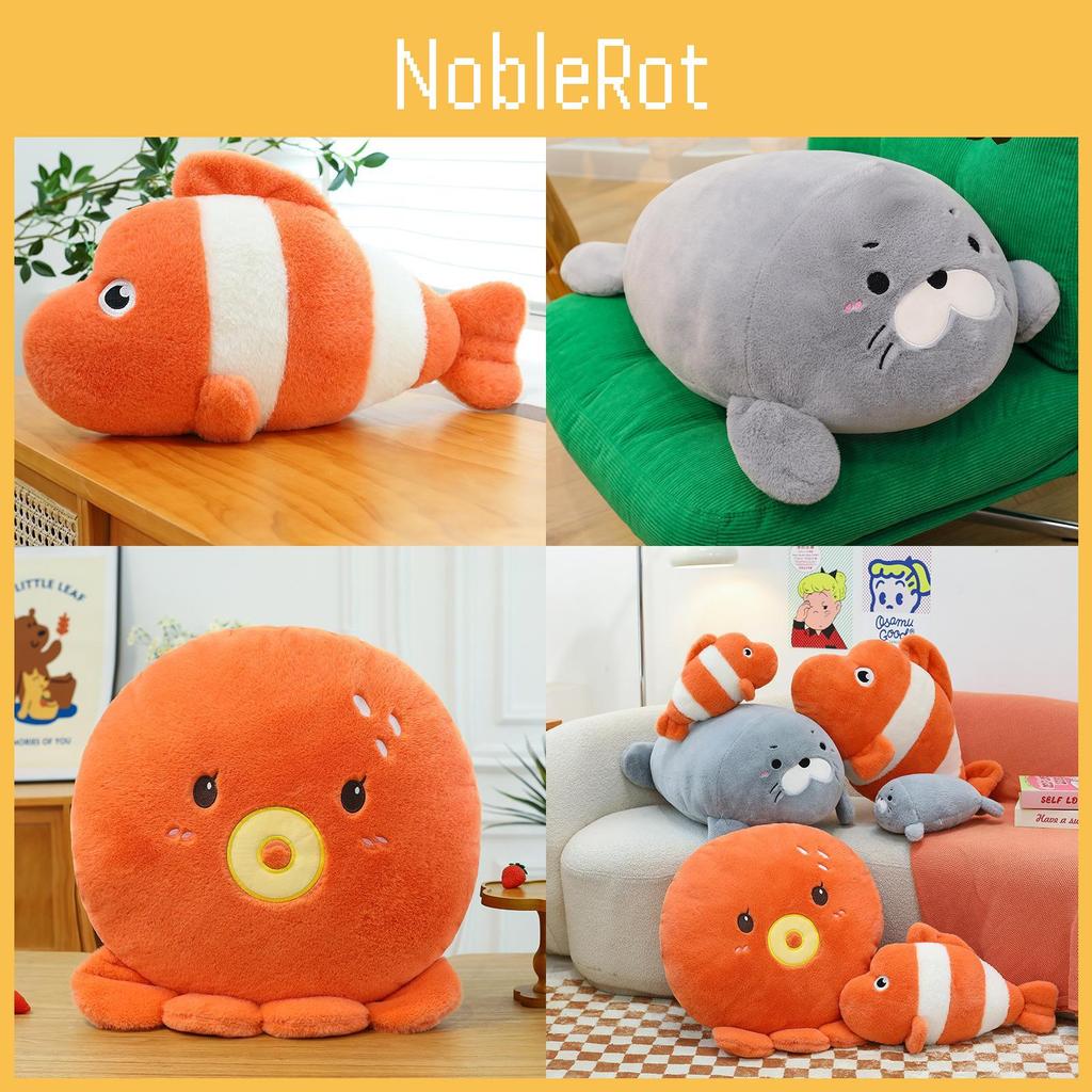 Octopus Seal Clownfish Marine Animal Plush Doll For Kids Bedroom Playtime And