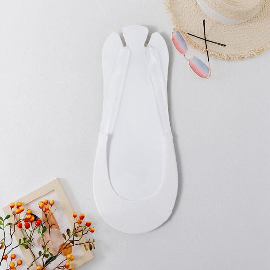 1 Pair Fashion Breathable Sweat Absorbing Soft Transparent Suspenders Half Invisible Socks Daily Wear Boat