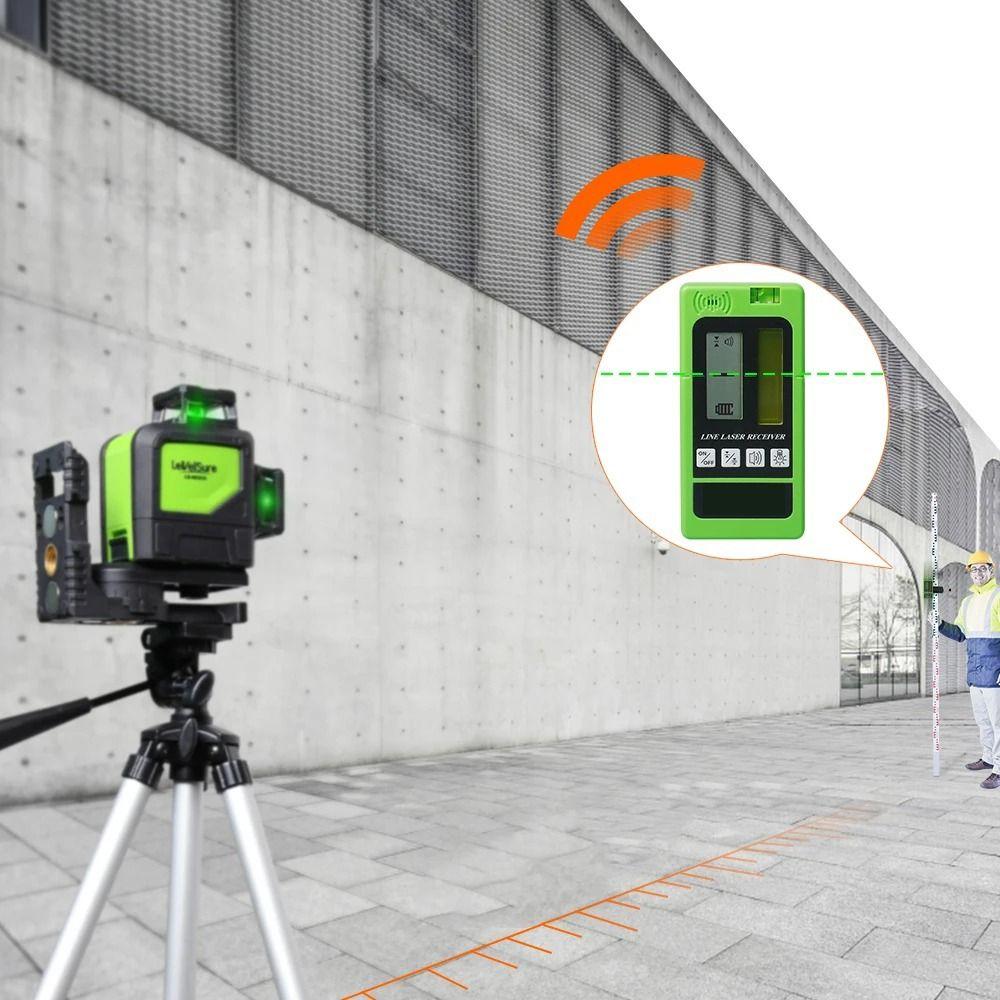 Distanza di lavoro 50m Ricevitore Laser Rivelatore Raggi Verdi e Rossi Linee Laser Pulsanti
