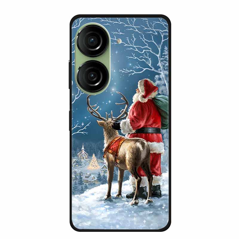 Christmas Phone Case For Asus Zenfone 10 5G AI2302 Cases Soft Silicone For Asus Zenfone 9 AI2202 Shockproof Cover Bumpers Funda