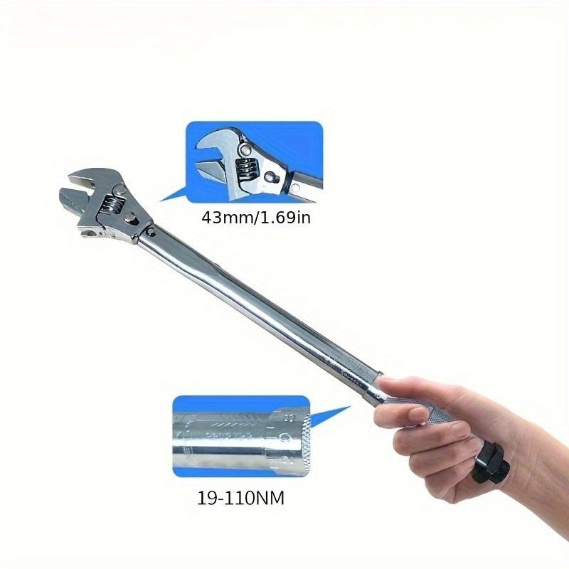 Damaly,Household Chromium-Vanadium Steel Multi-Purpose Bathroom Open-End Torque Wrench, Ratchet Wrench for Bathroom