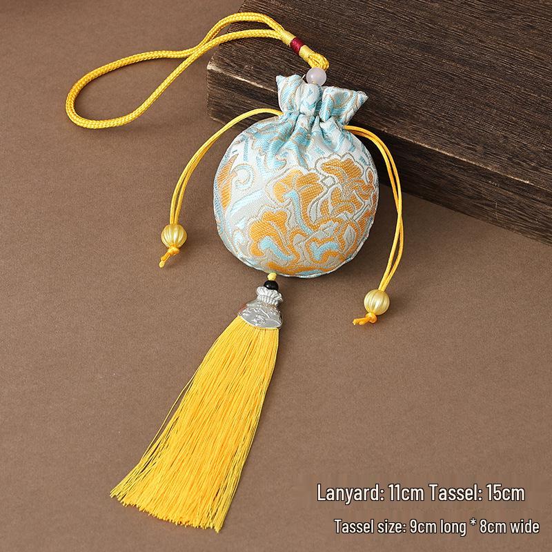 Dragon Boat Festival Brocade Sachet Bag - Portable Hanfu Purse with Ancient Style Pendant