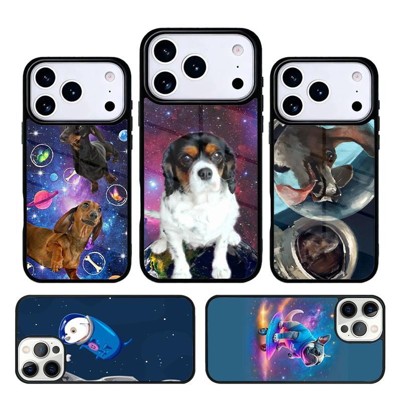 Skater Dog In Space Phone Case For iPhone 17 AIR 16 Pro Max 15 14 Pro 11 12 13 Shockproof Silicone Cover